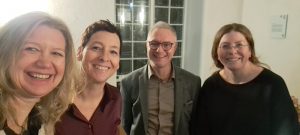 Vorstandsmitglieder Sonja Eiden, Julia Tüffers und Alice Habersack mit Ratsherr Michael Tüffers.